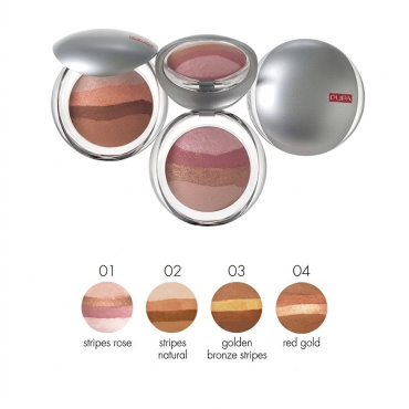 Пудра-рум'яна Pupa Luminys Baked All Over Illuminating Blush-Powder відтінок 05 Gold Stripes 9 г фото 2