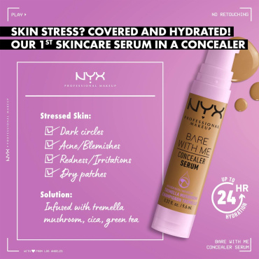 Консилер-сиворотка для обличчя NYX Professional Makeup Bare With Me Concealer Serum 01, 9.6 мл фото 3