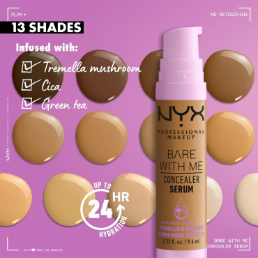 Консилер-сиворотка для обличчя NYX Professional Makeup Bare With Me Concealer Serum 01, 9.6 мл фото 4