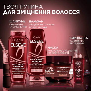 Шампунь L'Oreal Paris Elseve Full Resist Arginine для ослабленных волос, склонных к выпадению 400 мл фото 4