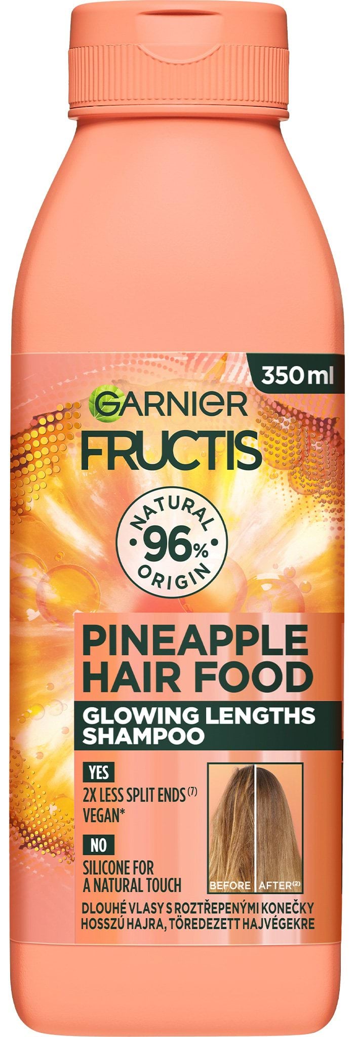 Шампунь Garnier Fructis Hair Food Pineapple для довгого та тьмяного волосся 350 мл