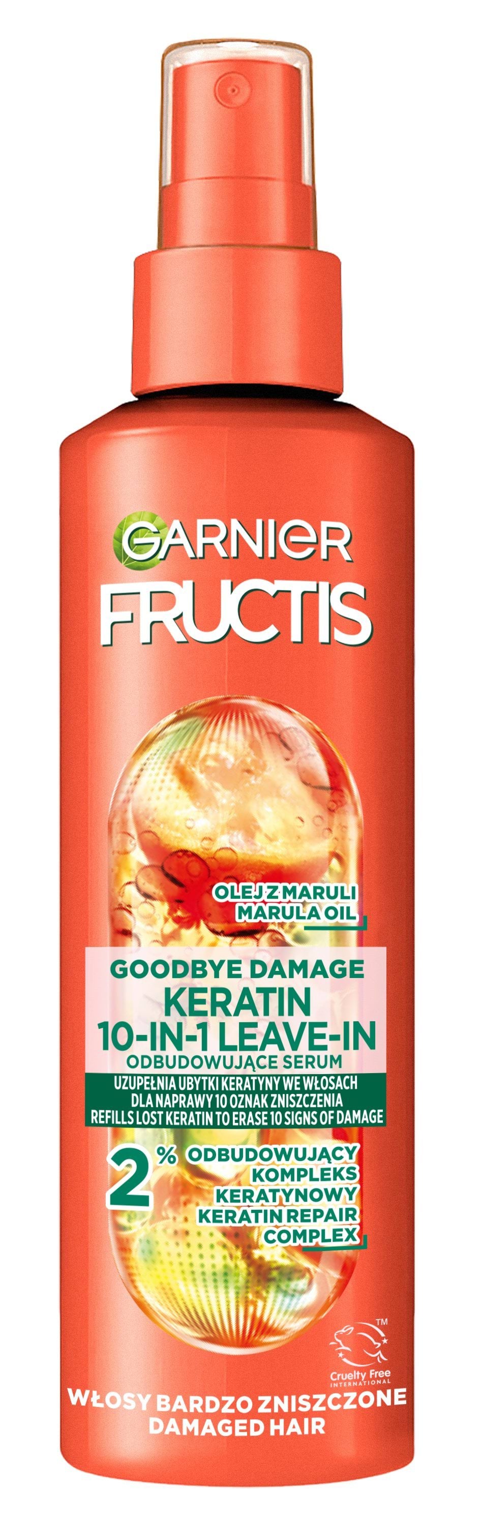 Відновлювальна спрей-сироватка Fructis SOS-Кератин Гудбай посічені кінчики для пошкодженого волосся 150 мл 1