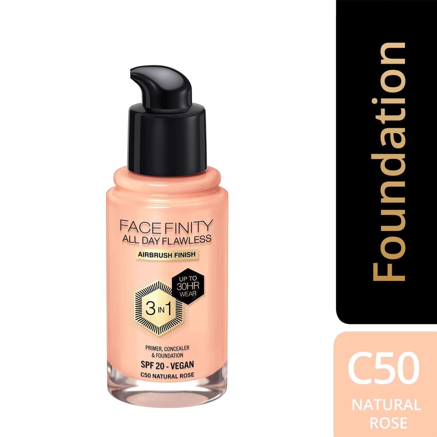 Тональный крем MAX FACTOR Facefinity All Day Flawless 3 в 1 Foundation оттенок C50 Natural Rose 30 мл
