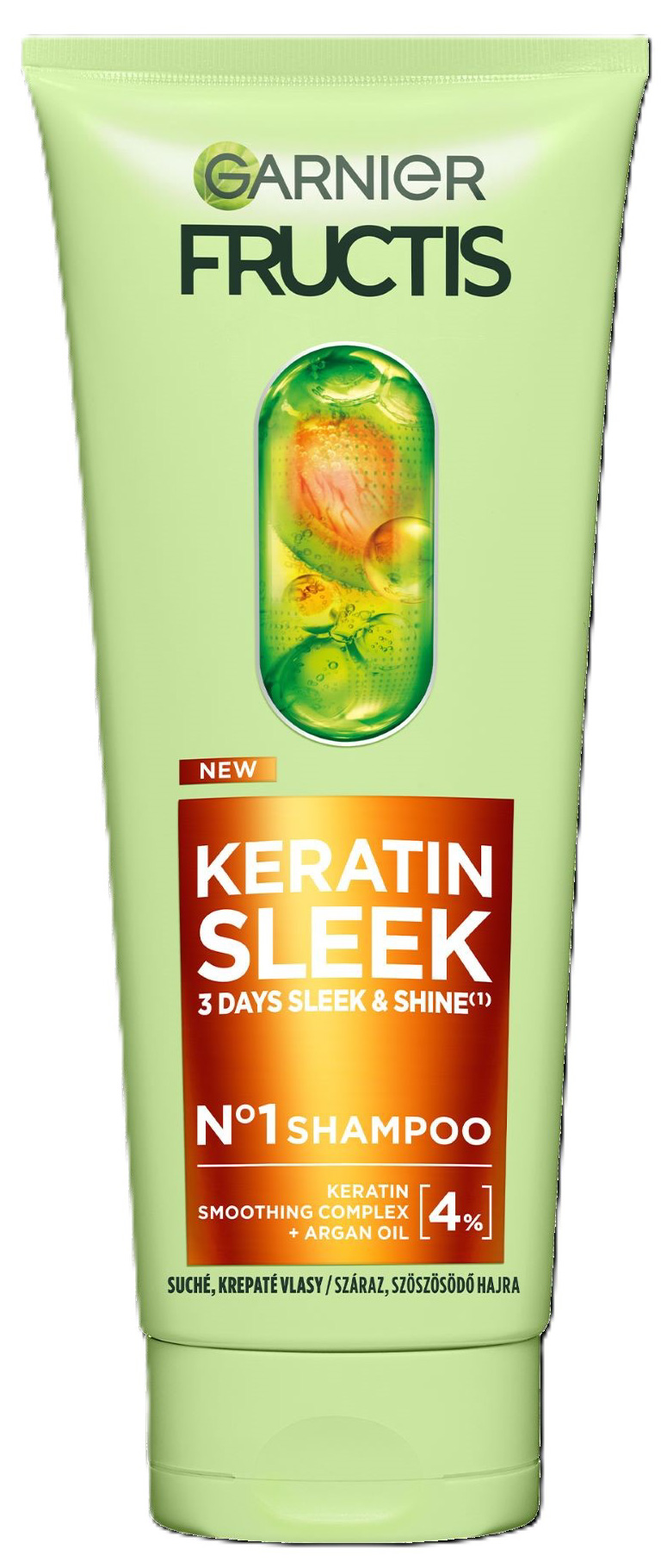 Шампунь для волосся Garnier Fructis Keratin Sleek розгладження та блиск 200 мл 1