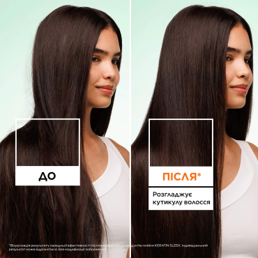 Шампунь Garnier Fructis Keratin Sleek разглаживание и блеск для пушистых и сухих волос 200 мл фото 3