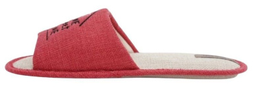 Капці домашні жіночі Twins HS-VL з вишивкою рогожка Red р. 40/41 фото 2
