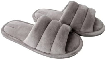 Капці домашні жіночі Twins HS-VL плюшеві з прошивкою сірі р. 36/37 фото 11