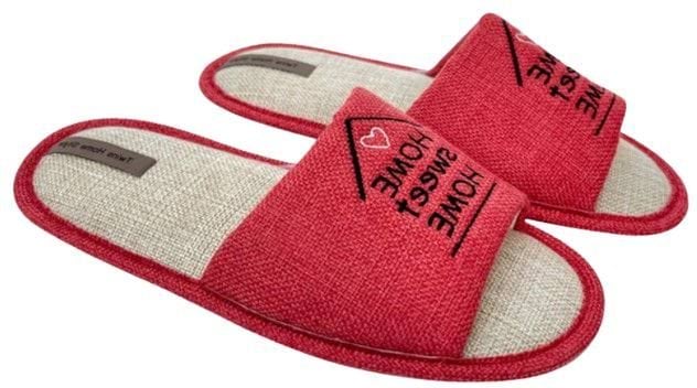 201555 Twins капці домашні жіночі HS-VL (арт.300) з вишивкою рогожка Red р. 38/39 1