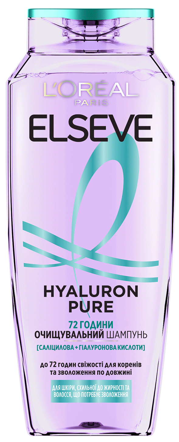 Шампунь L'Oréal Paris Elseve Hyaluron pure очищаючий, схильний до жирності волосся 400 мл 7