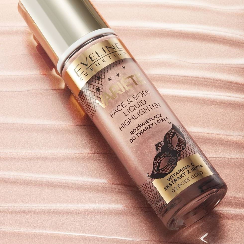Хайлайтер для обличчя та тіла Eveline Cosmetics Variete Face & Body Liquid Highlighter рідкий відтінок 01 Champagne Gold 30 мл