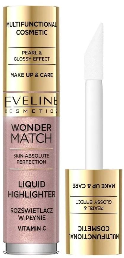 Хайлайтер для обличчя та тіла Eveline Cosmetics Wonder Match Liquid Highlighter, рідкий, тон 01, 4,5 мл 8