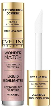 Хайлайтер для обличчя та тіла Eveline Cosmetics Wonder Match Liquid Highlighter рідкий тон 01, 4.5 мл