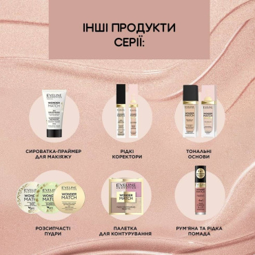 Хайлайтер для обличчя та тіла Eveline Cosmetics Wonder Match Liquid Highlighter рідкий тон 01, 4.5 мл фото 7