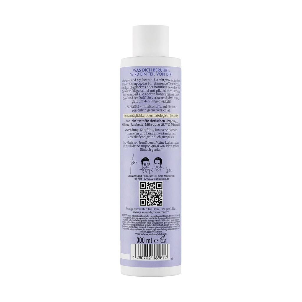 Шампунь Jean & Len Shampoo Рисова вода та ягоди асаї для кучерявого волосся 300 мл фото 2
