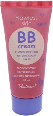 Крем для обличчя BB Владиком зволожувальний з вітаміном С для всіх типів шкіри SPF15 Flawless skin 30 мл фото 2