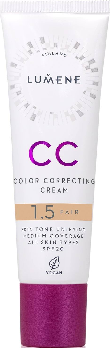 Крем для обличчя тонуючий Lumene CC CREAM SPF 20 Fair 30 мл 2