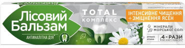 Зубная паста Лісовий Бальзам Total комплекс с экстрактом ромашки и маслом облепихи на отваре трав 75 мл фото 7