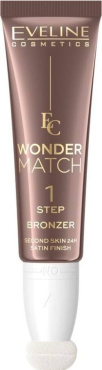 Рідкий бронзер Eveline зі спонжем wonder match №01, 14 мл фото 1