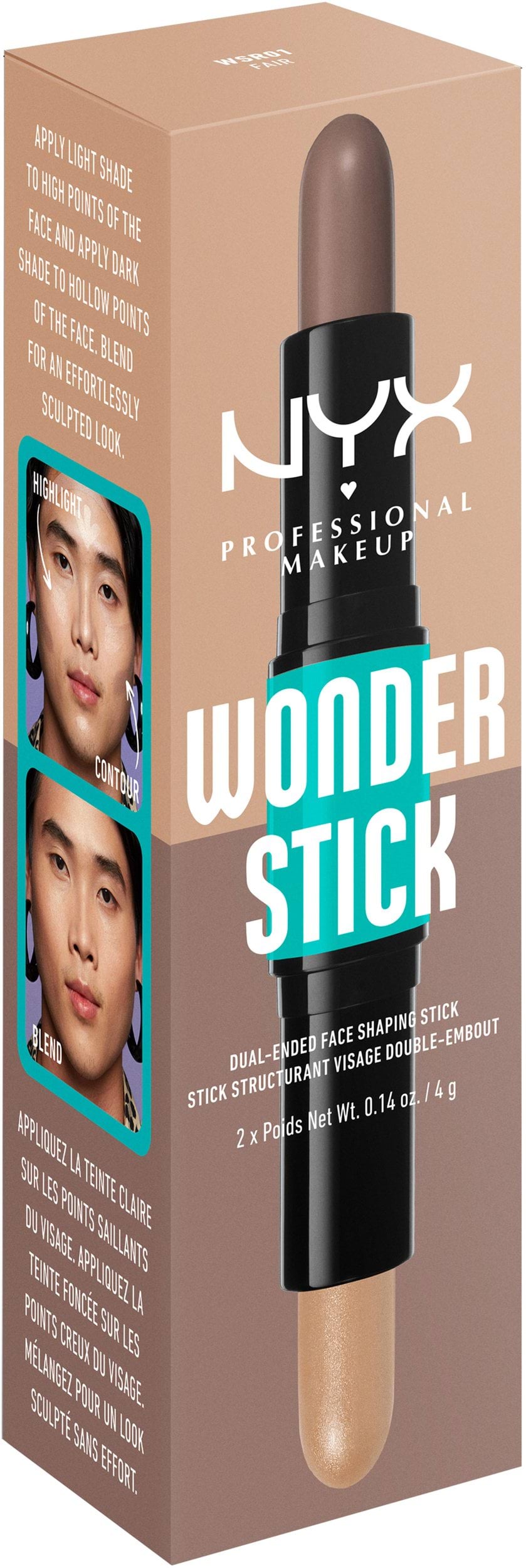 Контуринг в стике NYX Professional Makeup Wonder Stick Dual Ended Cream Blush Stick 02, 4 г фото 1