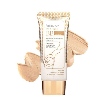 BB-крем FarmStay Snail Repair BB Cream SPF 50+ / PA+++ с муцином улитки осветление и разглаживание морщин 50 г