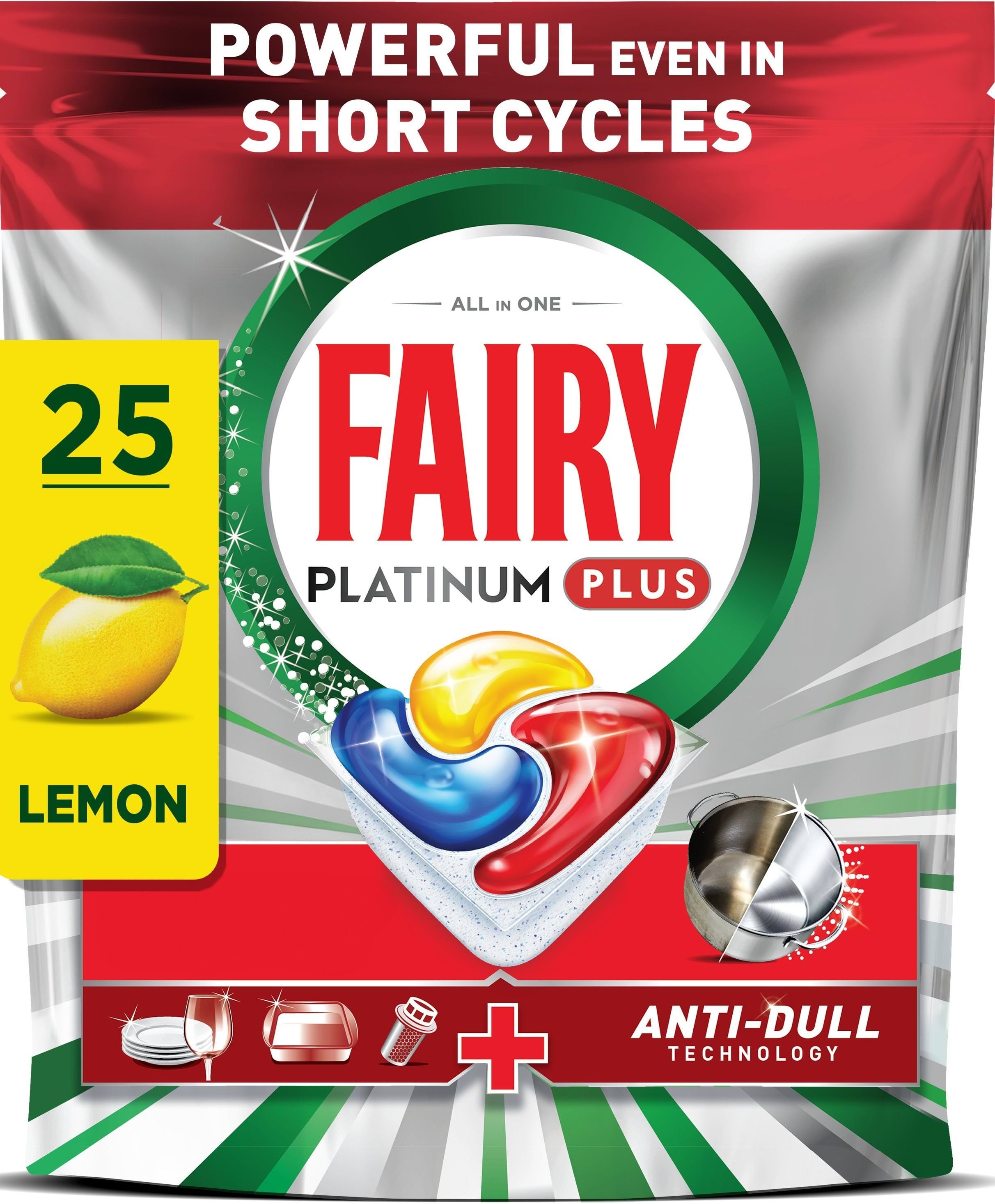 Капсули для посудомийних машин Fairy Platinum Plus Все-в-1, 25 шт. 1