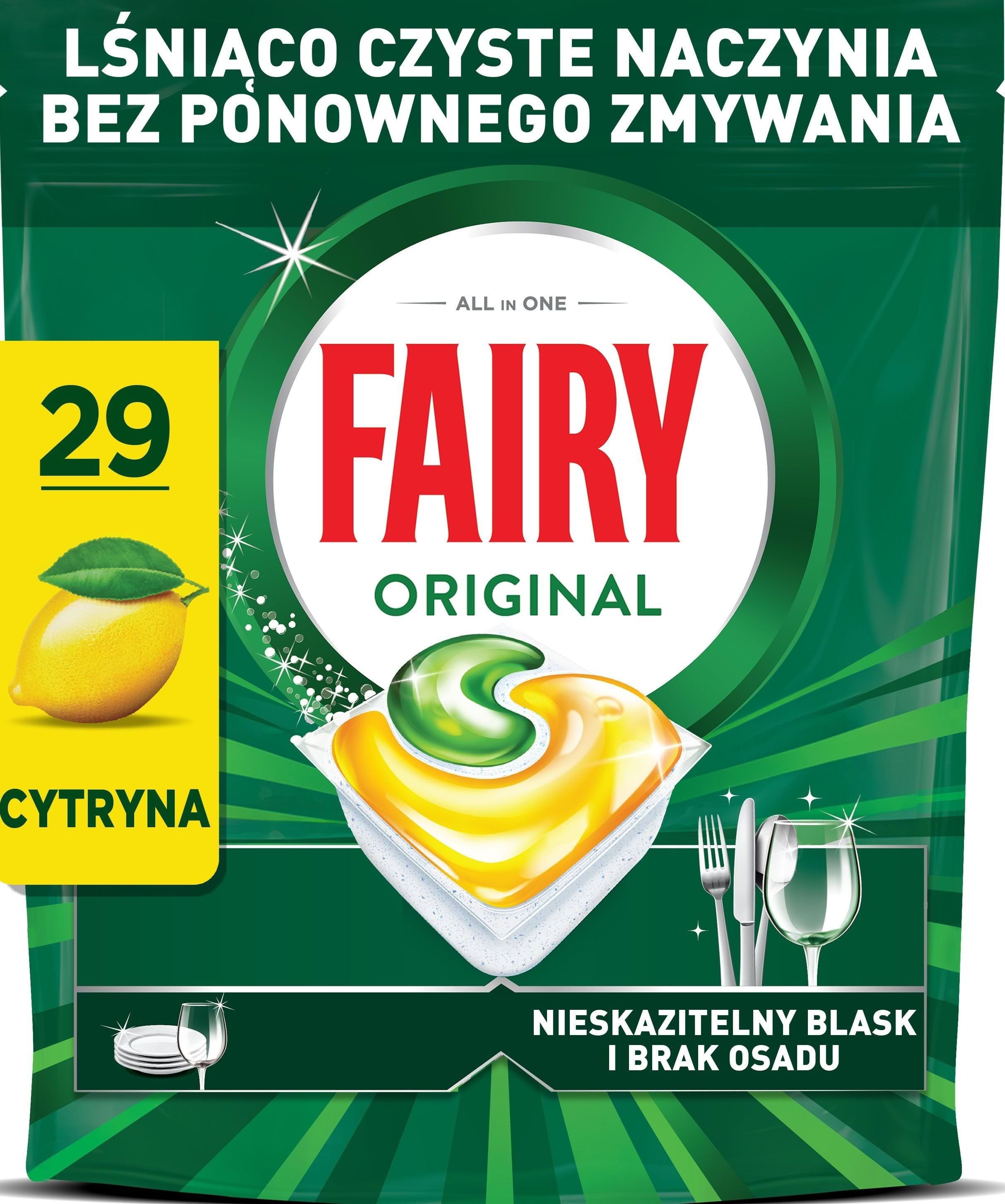Капсули для посудомийних машин Fairy Original All in one з ароматом лимону 29 шт. 1
