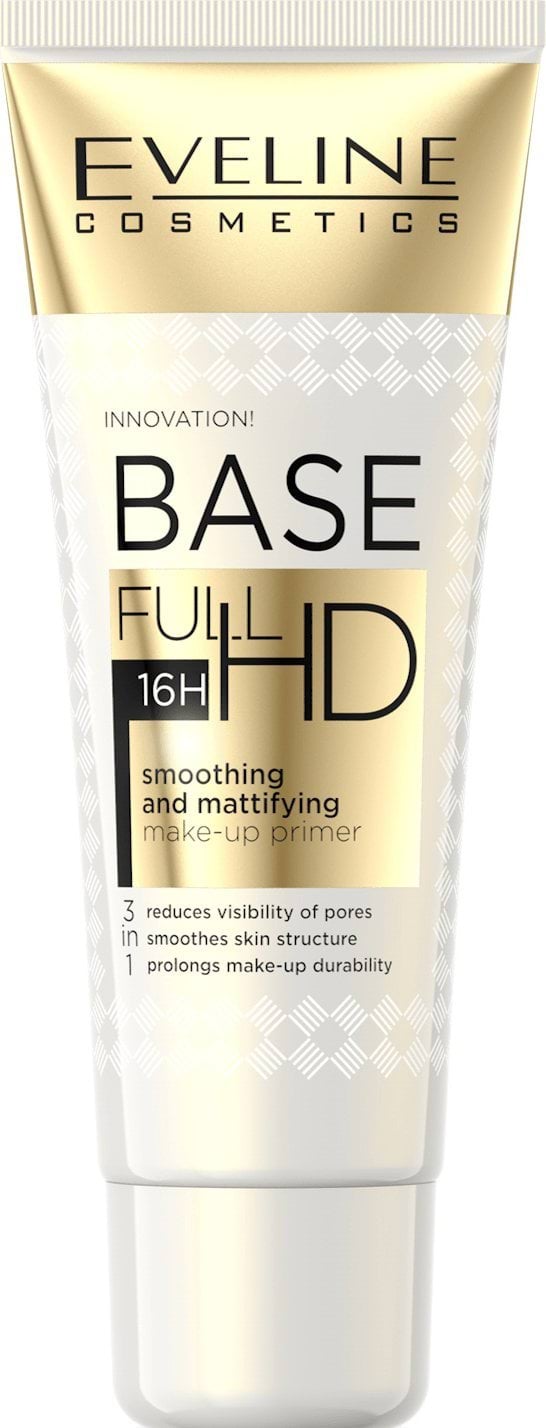 Вирівнююча матуюча база під макіяж 3в1 Eveline Cosmetics Base Full HD 30 мл 1