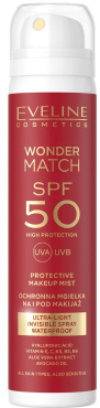Спрей-фиксатор Eveline Wonder Match под/на макияж ультралегкий SPF 50, 75 мл фото 4