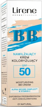 BB-крем для лица Lirene увлажняющий SPF50 Natural 01, 30 мл