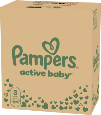 Подгузники Pampers Active Baby Размер 3 (6-10 кг) 208 шт. фото 1