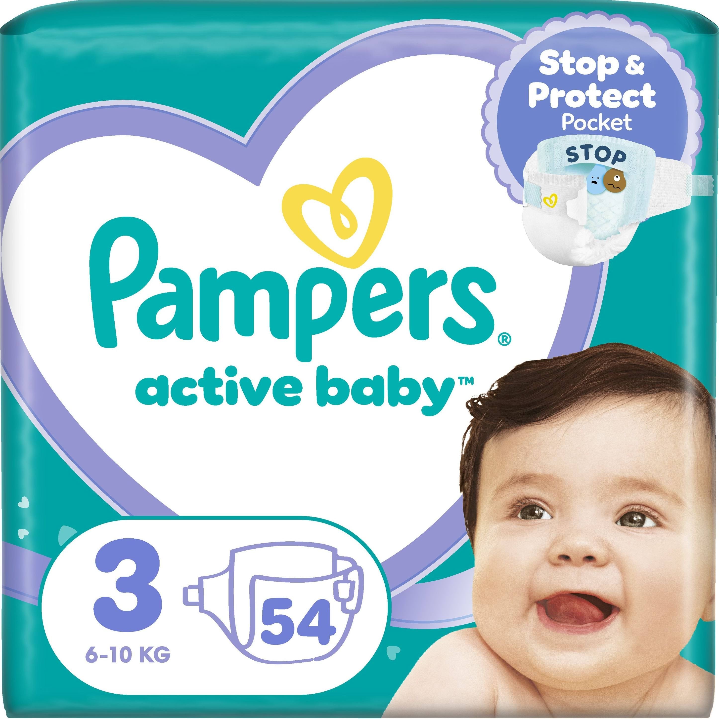 Підгузки Pampers Active Baby Розмір 3 (6-10 кг) 54 шт.