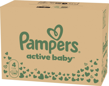 Подгузники Pampers Active Baby Размер 4 (9-14 кг) 180 шт.
