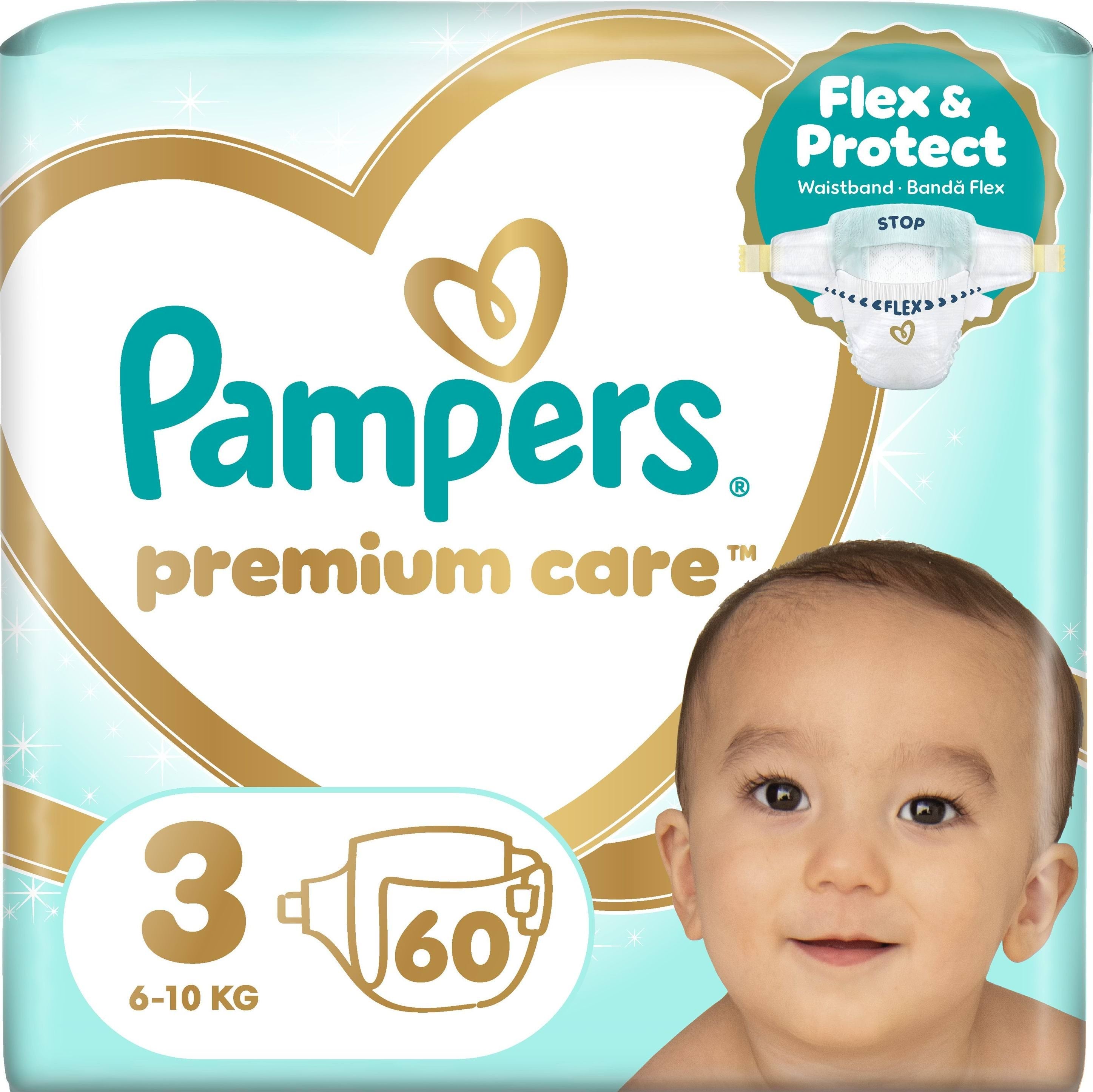Підгузки Pampers Premium Care Розмір 3 (6-10 кг) 60 шт. — фото 1