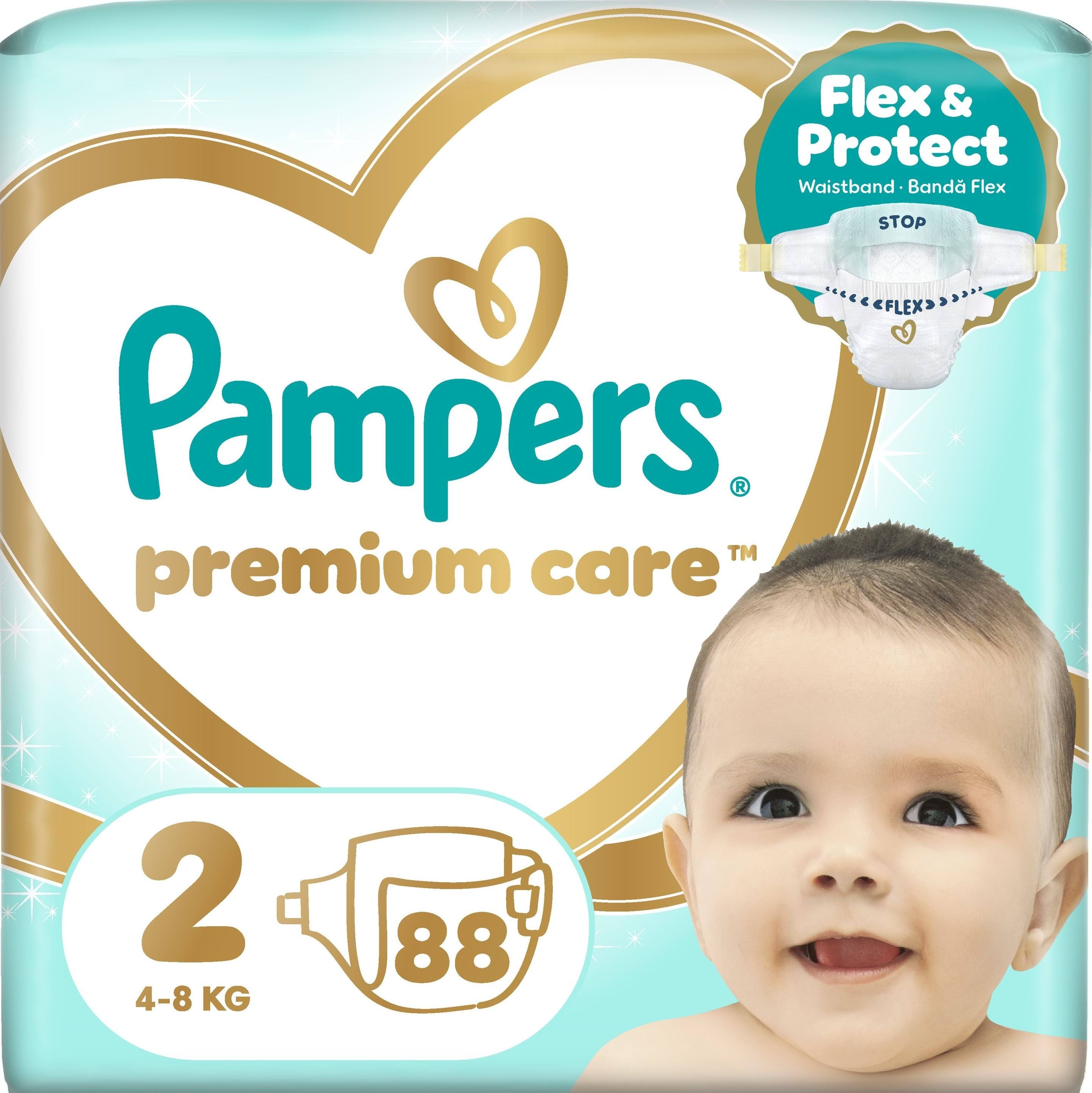 Підгузки Pampers Premium Care Розмір 2 (4-8 кг) 88 шт. 1