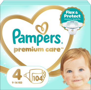 Підгузки Pampers Premium Care Розмір 4 (9-14 кг) 104 шт.