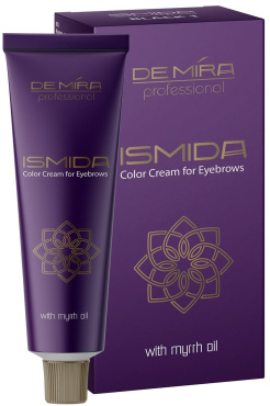 Крем-фарба для брів DeMira Professional Ismida Color Cream For Eyebrows з олією мірри відтінок №1 Чорний 20 мл фото 1