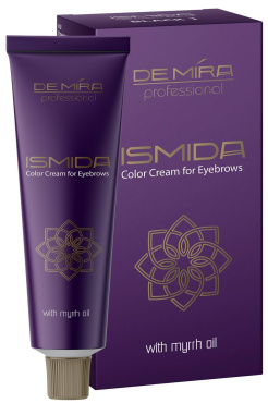 Крем-фарба для брів DeMira Professional Ismida Color Cream For Eyebrows з олією мірри відтінок №3 Графіт 20 мл