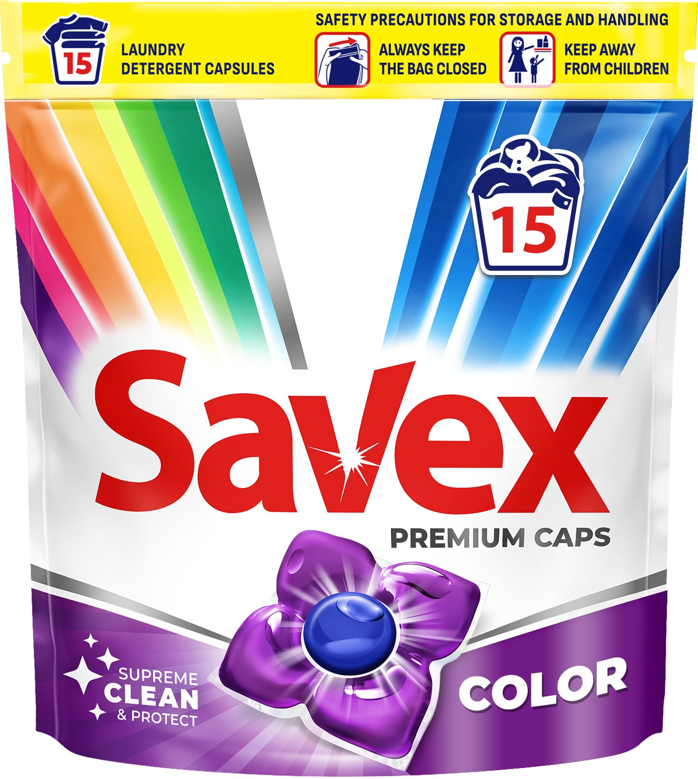 Капсули для прання Savex Premium Color 15 шт 1