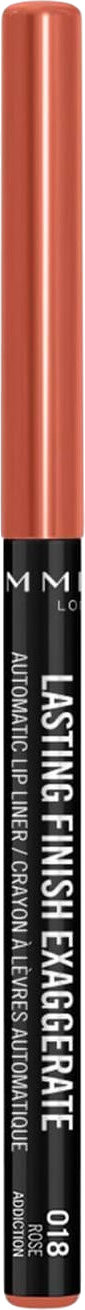 Олівець для губ Rimmel Lasting Finish Exaggerate 018 Rose Addiction 0.35 г 4