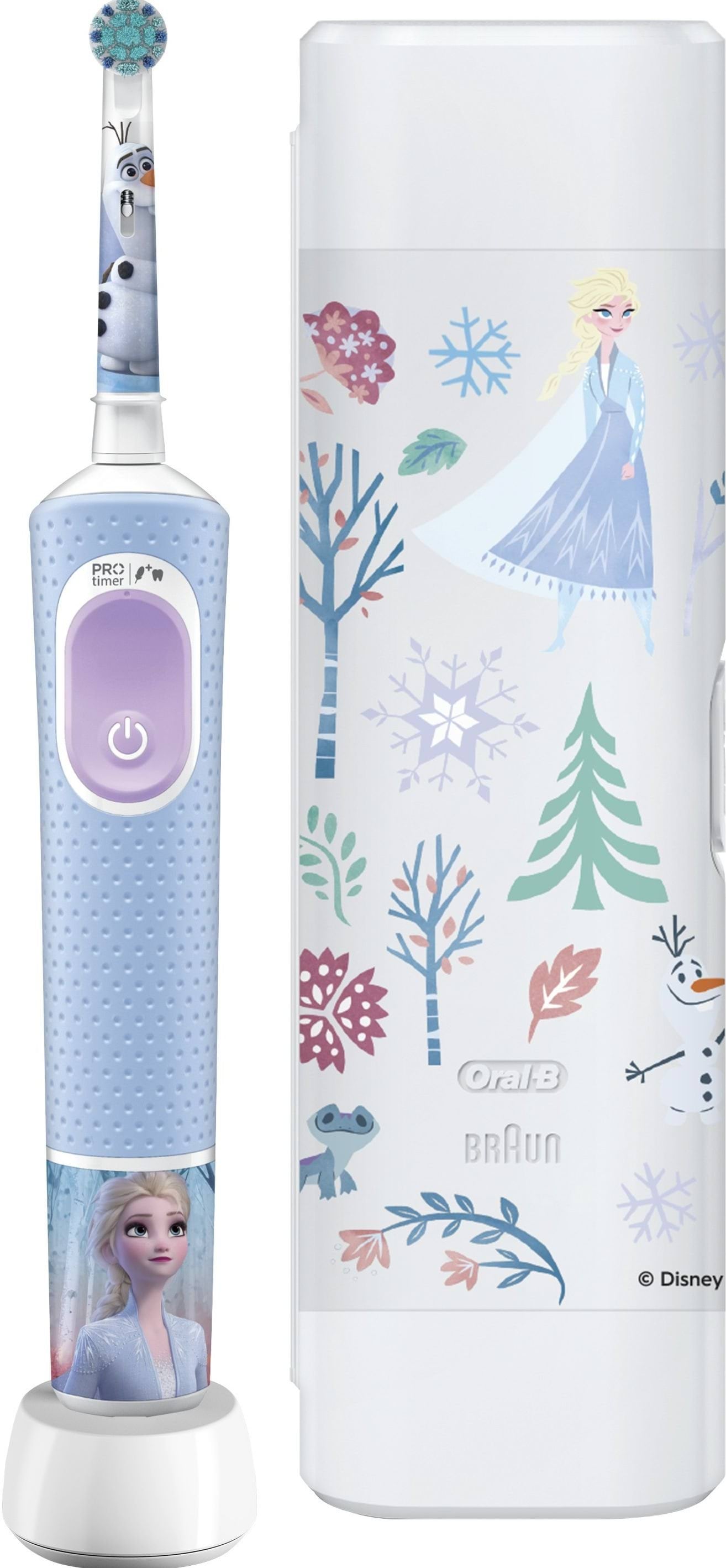 Електрична зубна щітка Oral-B Pro Kids Крижане серце + футляр