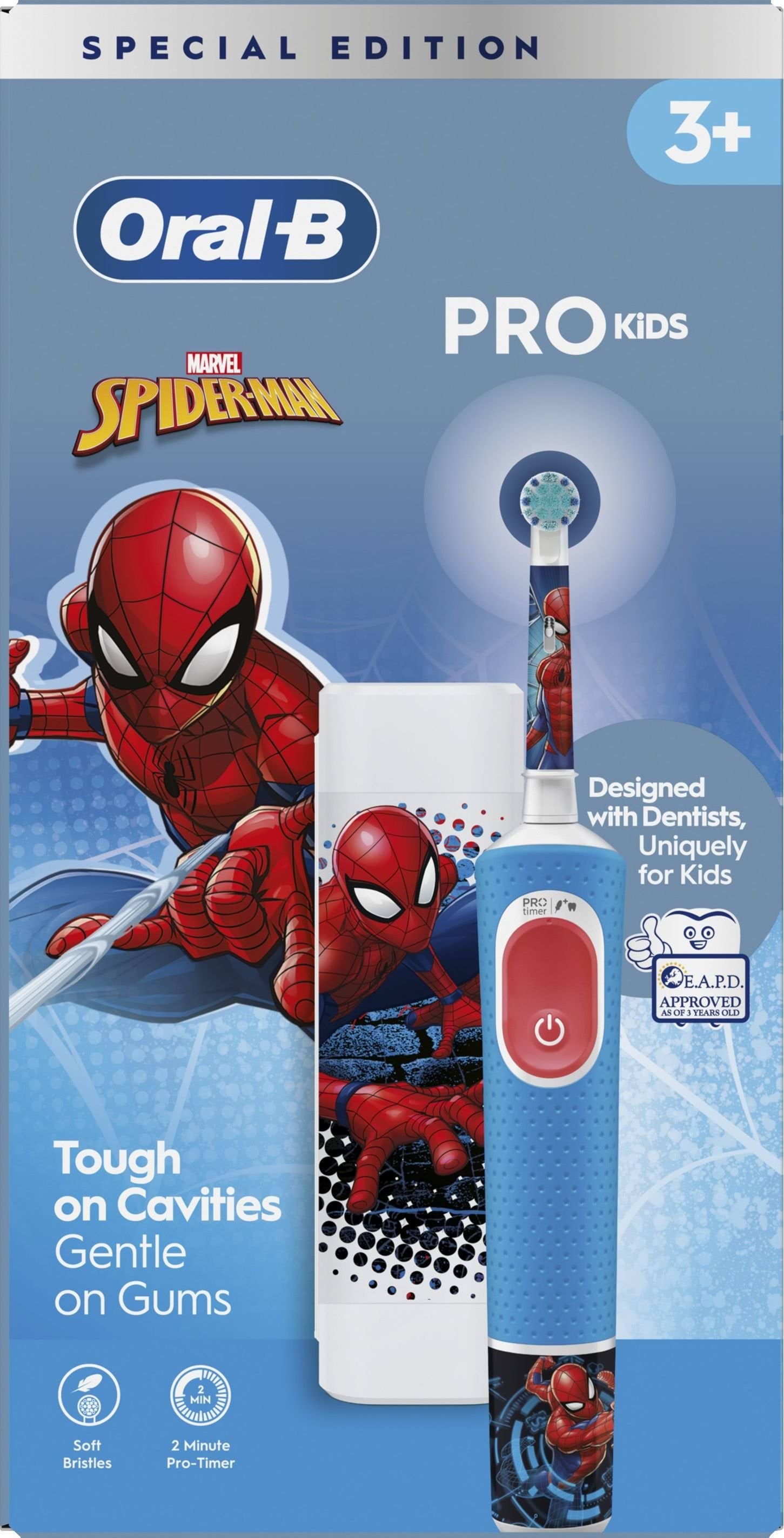 Електрична зубна щітка Oral-B Pro Kids «Людина-Павук» + Футляр 4