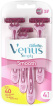 Одноразові станки для гоління (бритви) жіночі Simply Venus 3, 4 шт.