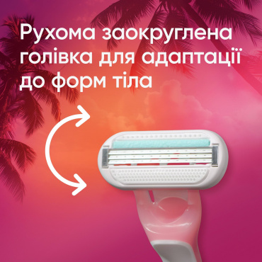 Одноразовые станки для бритья (бритвы) женские Venus Smooth Miami 3 шт. фото 3