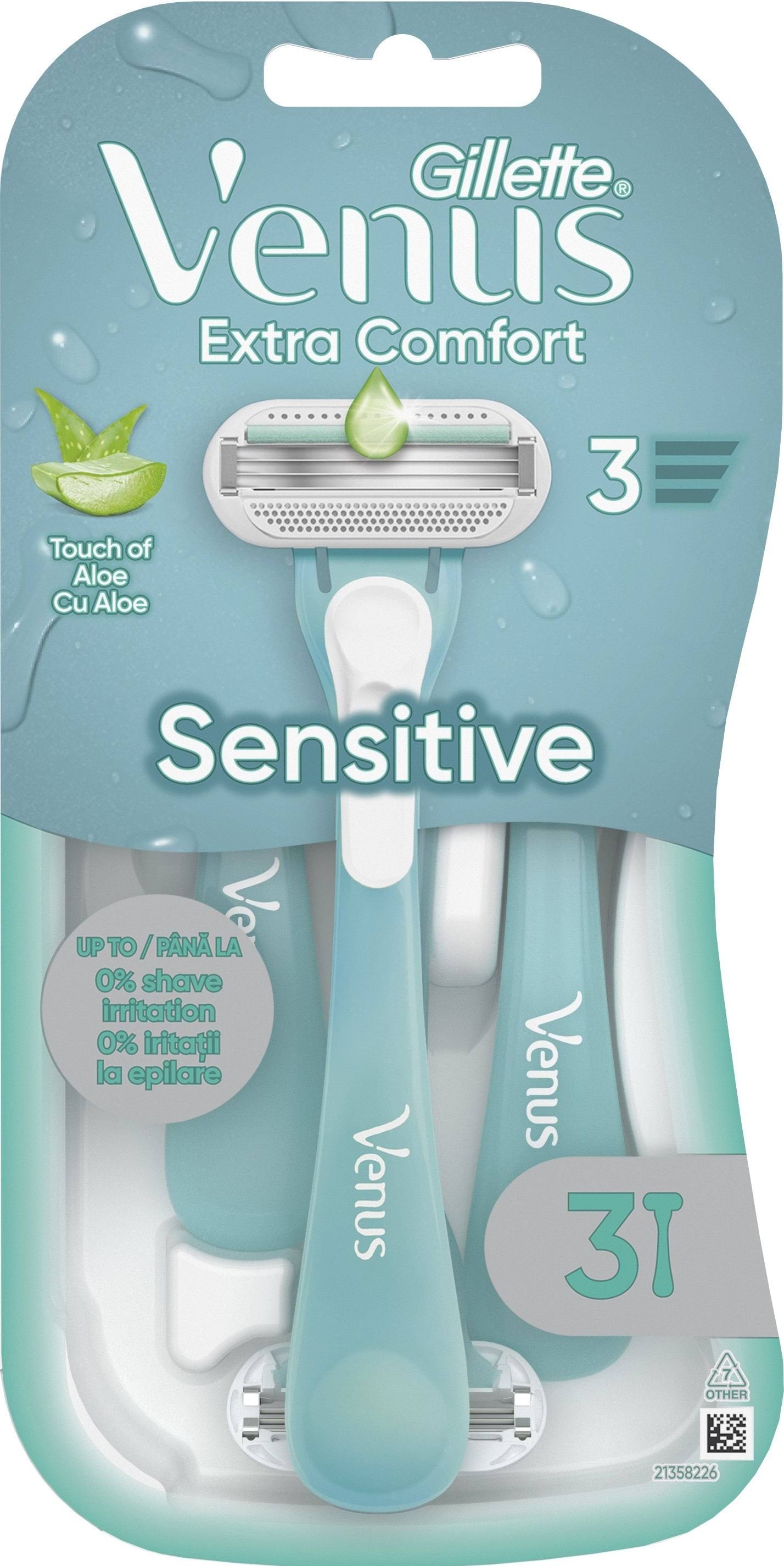Одноразові станки для гоління (бритви) жіночі Venus Smooth Sensitive 3 шт.