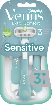 Одноразові станки для гоління (бритви) жіночі Venus Smooth Sensitive 3 шт. фото 1