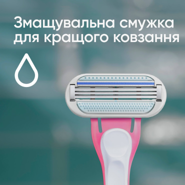 Одноразові станки для гоління (бритви) жіночі Venus Tropical Extra Comfort 3 шт. фото 1