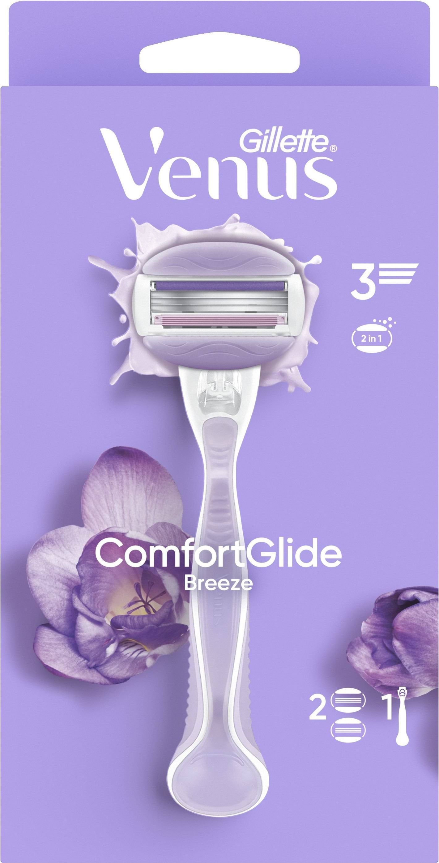 Станок для гоління жіночий (бритва) Venus ComfortGlide Breeze з 2 змінними картриджами