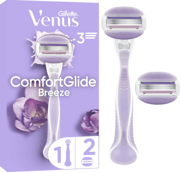 Женский бритвенный станок Venus ComfortGlide Breeze с 2 сменными кассетами фото 1