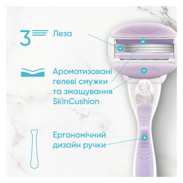 Станок для бритья женский (бритва) Venus ComfortGlide Breeze с 6 сменными картриджами фото 3