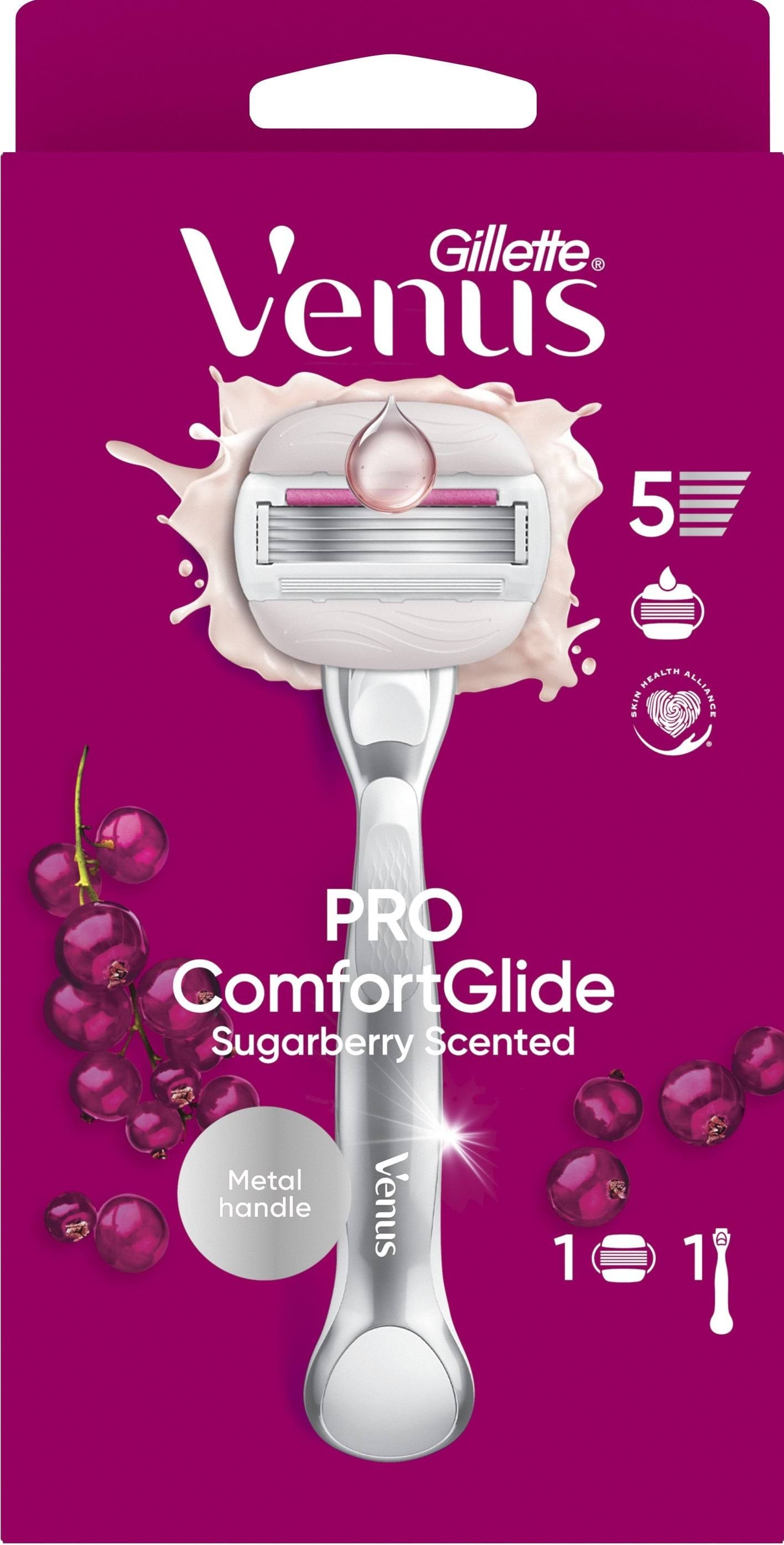 Станок для гоління жіночий (бритва) Venus Comfortglide Sugarberry Plus Olay з 1 змінним картриджем